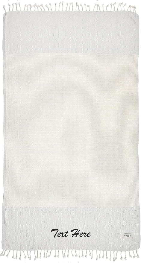 Personalized Embroidered Beach Towel | Throw Blanket, Easy Carry, Sand Free by LA%60HAMMAMFINELIVING
