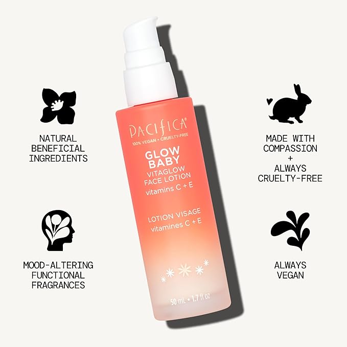 Pacifica Vitamin C Face Lotion Glow Baby VitaGlow Face Moisturizer Glow Recipe - Image 5