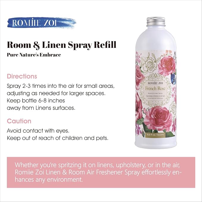 ROMIIE ZOI Rose Room Spray Refill - 500ml / 16.8 Fl Oz - Classic Romantic - Image 2