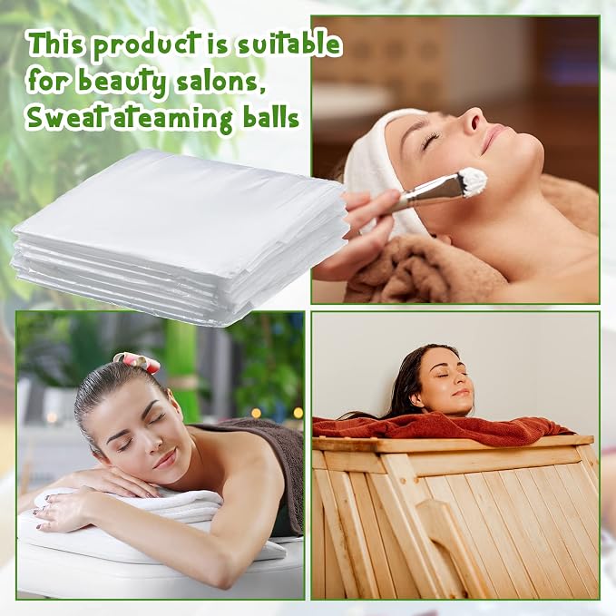 Teling 150 Pcs 60 Pcs Disposable Sauna Blanket Liners, 47x83 Inch Plastic Sheets - Image 5