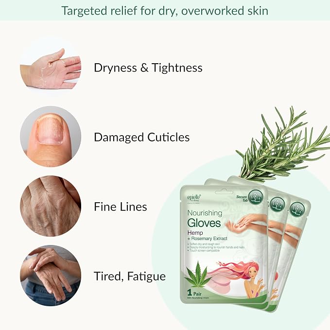 Epielle Nourishing Hand Mask 6 Pairs, Repair and Soften - Image 5
