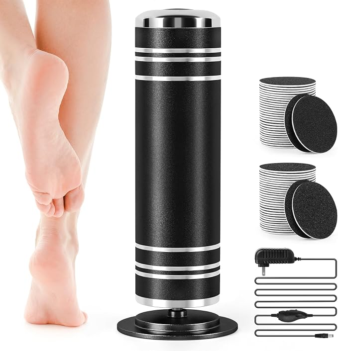 Electric Foot File Callus Remover: Adjustable Speed Feet File Grinder by KZAOPZ