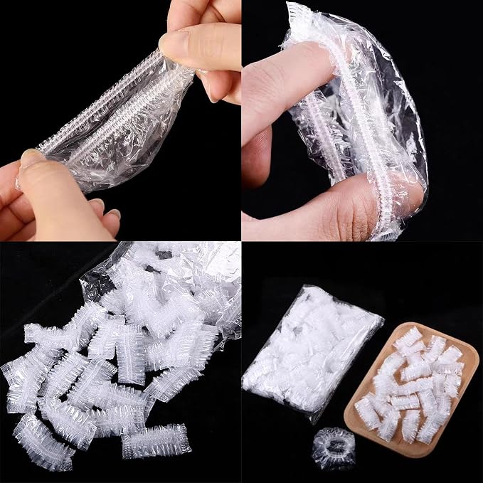 400 Pack Disposable Ear Covers for Shower Waterproof, Ear Shower Caps Hair Dye - Image 6