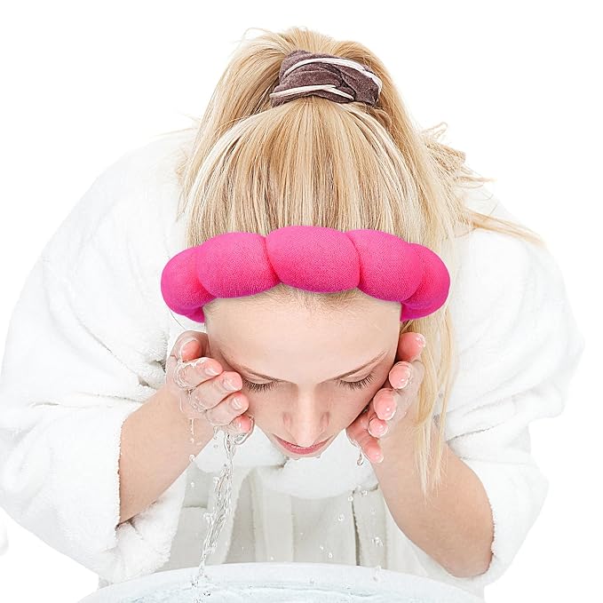 Zkptops Spa Headband for Women Sponge Makeup Skincare Headband Washing Face - Image 9