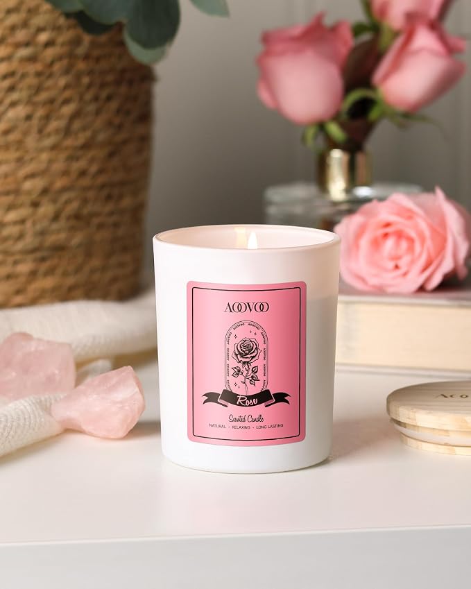 AOOVOO Rose Scented Candles for Women - Image 5