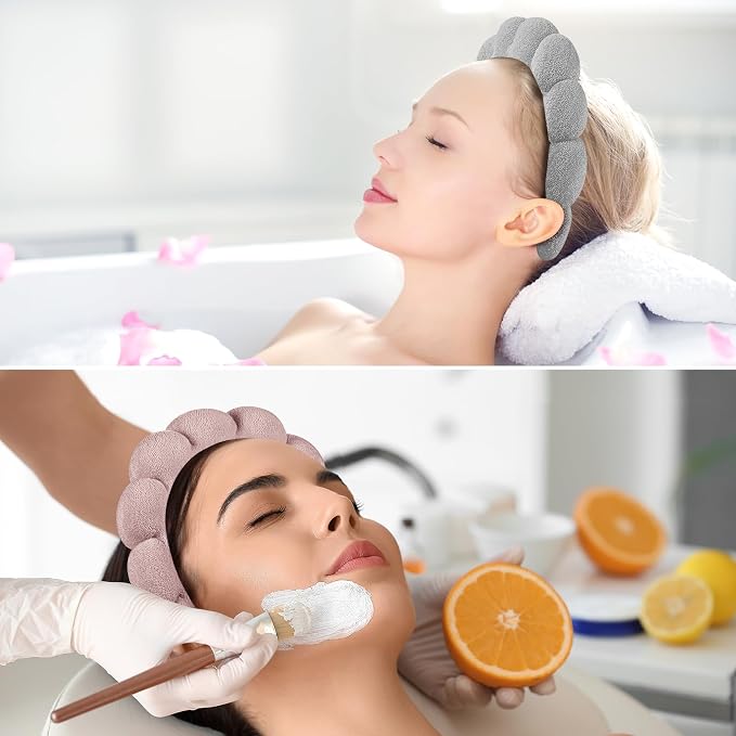 Ztomine Spa Headbands for Washing Face or Facial, Terry Cloth Headband Wash - Image 5