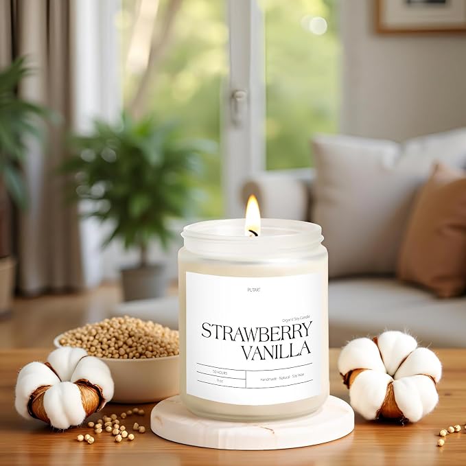 Strawberry Vanilla Highly Scented Candle - Image 7