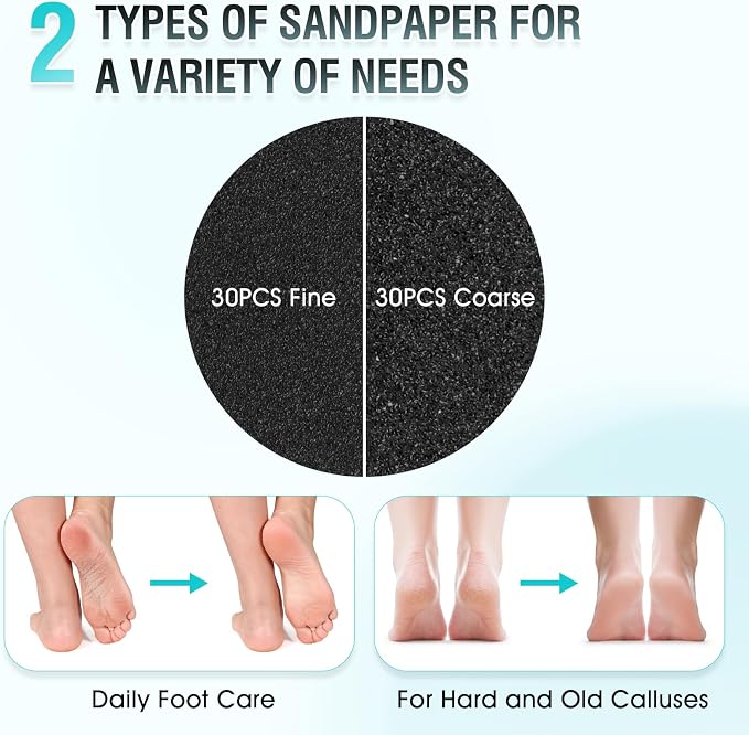 Electric Foot File Callus Remover: Adjustable Speed Feet File Grinder - Image 5