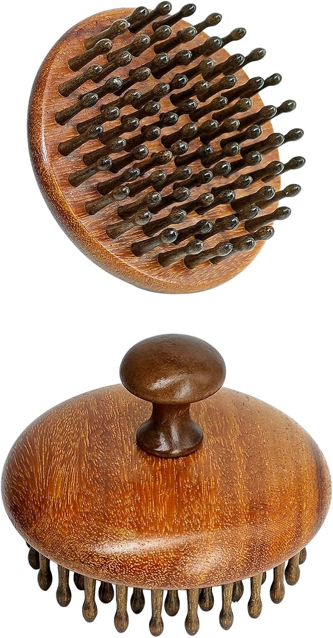 Wooden Scalp Massager for Hair Growth, Bamboo Head Massage Brush to Stimulate by Unknown