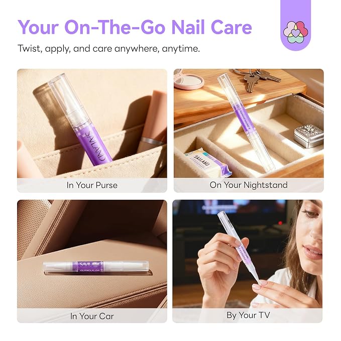 SAVILAND Natural Cuticle Oil Pen: 18 PCS Plant-Based Cuticle Oil - Image 7