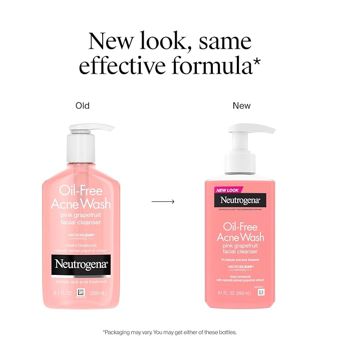 Neutrogena Oil-Free Acne Wash Pink Grapefruit Facial Cleanser - - Image 4