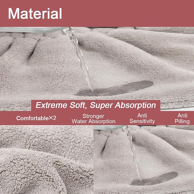 Jseng Microfiber Hair Drying Towel Cap, Extrame Soft & Ultra Absorbent - Image 5