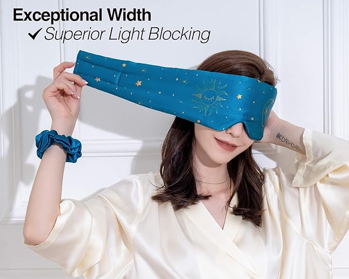 Fleur&Yang Silk Sleep Mask, Adjustable Blackout Sleeping Mask - Image 3