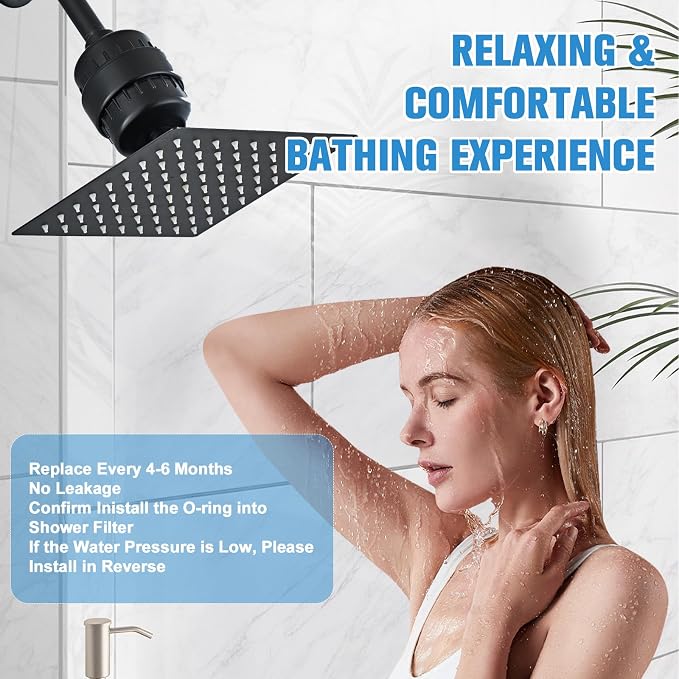 2 Pack Shower Head Filter for Hard Water, Fluoride & Heavy Metals, Universal - Image 7