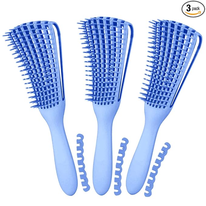 Detangling Brush for Afro American/African 3a to 4c Kinky Wavy/Curly/Coily Hair by Unknown