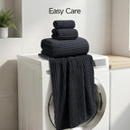 REDKISS Black Bath Towels Set 8 Piece - Image 8