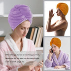 Microfiber Hair Drying Towel Wrap - Image 5