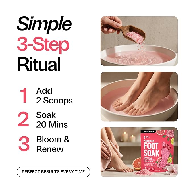 Pink Bloom Foot Soak with Pink Himalayan Salt & Grapefruit - Image 8