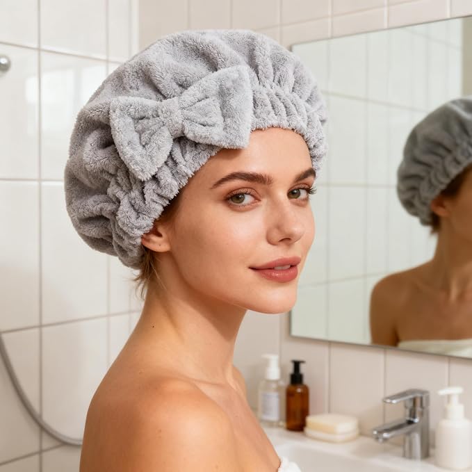HOPESHINE Microfiber Hair Towel Cap - Image 5