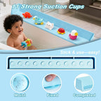 Bathtub Splash Guard for Kids, 2.6 FT Silicone Bathtub Play Shelf - Image 2