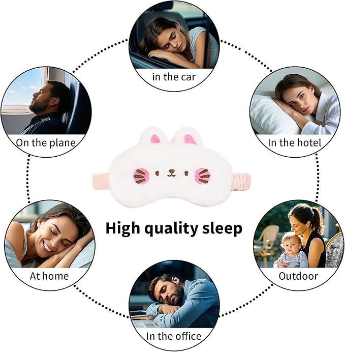 PERFECTSIGHT Sleep Eye Masks, Cute Sleep Eye Cover Lightweight Adjustable - Image 7
