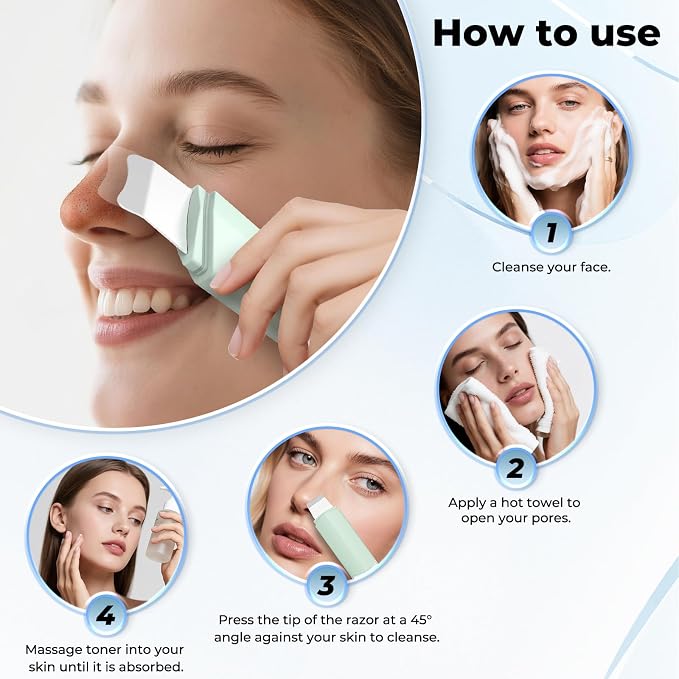 Blackhead Remover Tool Face Scrubber: PETYDOOT Double-Headed Face Spatula Skin - Image 6
