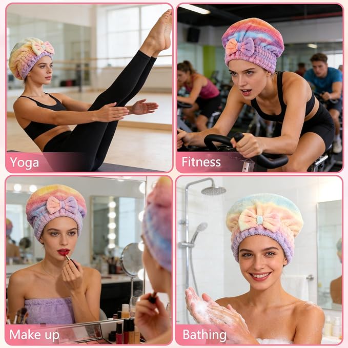 2PCS Super Absorbent Hair Towel Wrap - Image 4