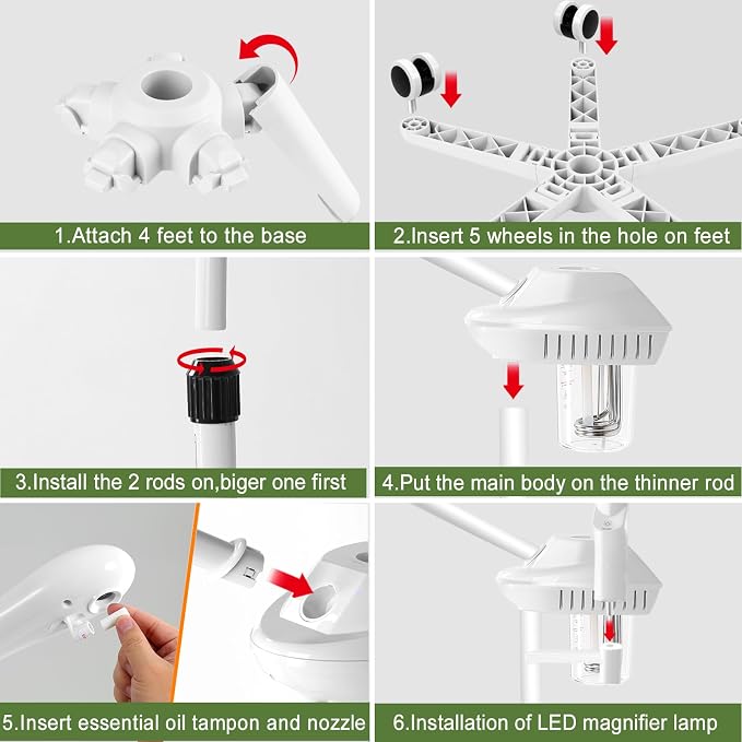 Professional Facial Steamer for Deep Hydration, 2in1 Ozone Face Steamer - Image 7