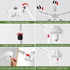 Professional Facial Steamer for Deep Hydration, 2in1 Ozone Face Steamer - Image 7
