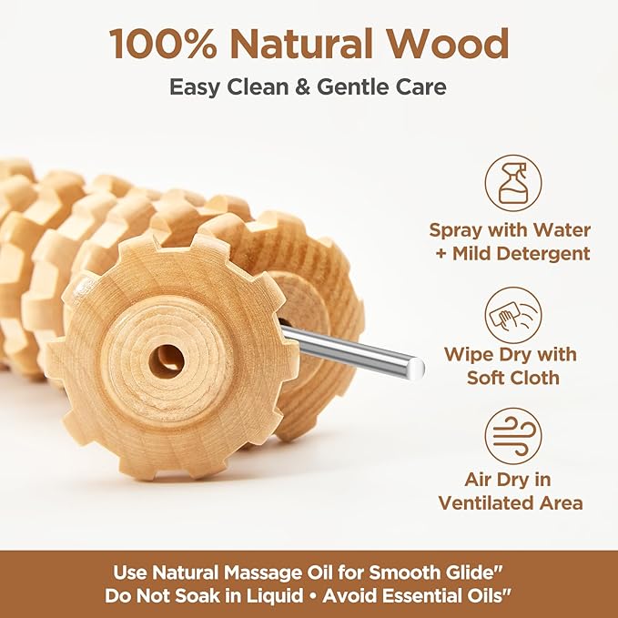 Wooden Cellulite Massage Roller - Image 6