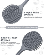 Manmihealth Silicone Back Scrubber & Soft Bath Glove Set 4 PCS, - Image 3