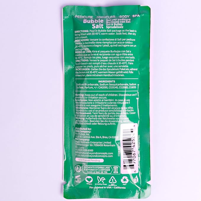 Pedicure Kit Foot Soak Set: Bubble Salt, Sugar Scrub, Massage Mask, Massage - Image 6