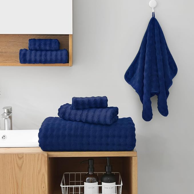KBY Bath Towels Set 6 Piece 40x80 Inches，2 Extra Large Bath Sheets 2 Hand - Image 2
