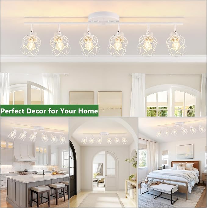 Baocuz 6-Lights White Semi Flush Mount Ceiling Light - Image 7