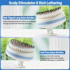 Scalp Massager with Double-Layer Bristles, Anti-Slip Rich-Lathering Hair - Image 2
