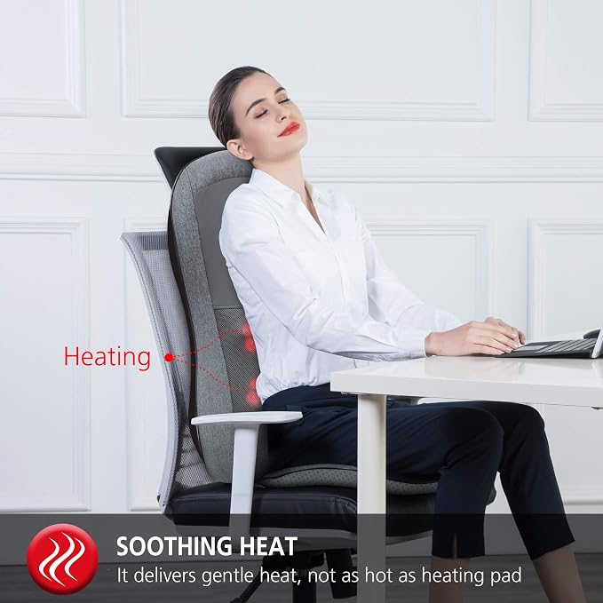 COMFIER Shiatsu Full Back Massager, Massage Chair Pad - Image 5