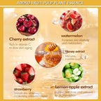 5PCS Bee Lip Balm Honey Pot，Honey&Strawberry&Watermelon&Cherry&Apple Lip Mask - Image 4