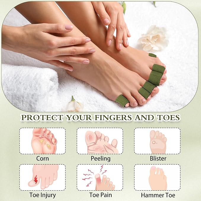 Blulu 24 Pieces Toe Tubes 0.98 Inches Cushion Tube Corn Pads - Image 5