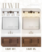 4-Light Bathroom Vanity Light, HWH Oil-Rubbed Bronze Bathroom Light Fixtures - Image 5