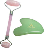 Mina Heal Jade Roller for Face, Lymphatic Drainage Massager & Gua Sha Facial by MinaHeal%C2%AE
