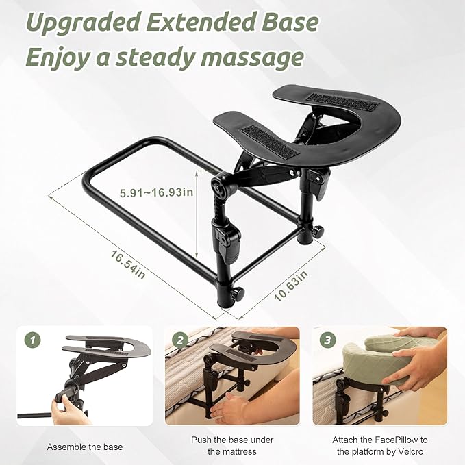 Massage Headrest for Bed, Adjustable Massage Face Cradle at Home, Portable - Image 4