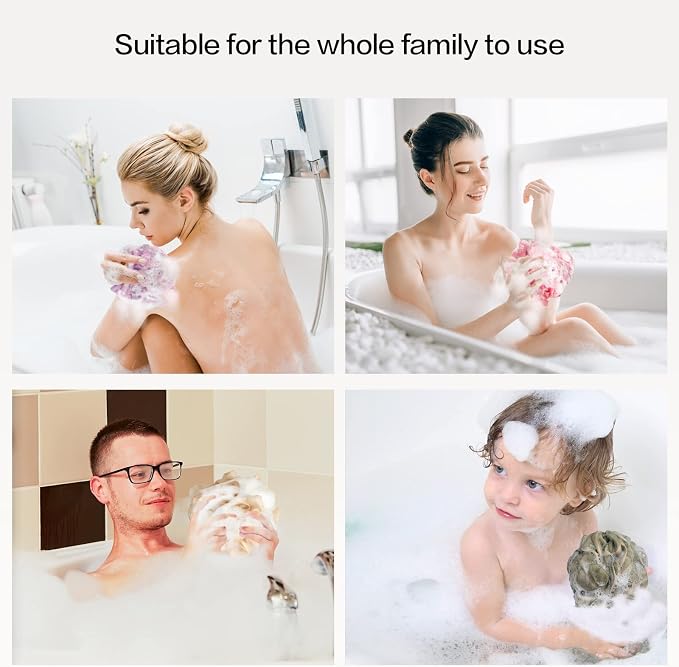 Fishent Loofah Bath Sponge Shower Loofahs, 4 Pack 50g Soft Loofa Exfoliating - Image 6