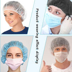 Disposable Bouffant Caps, 21inches Hair Net, Elastic Dust Cap - Image 4