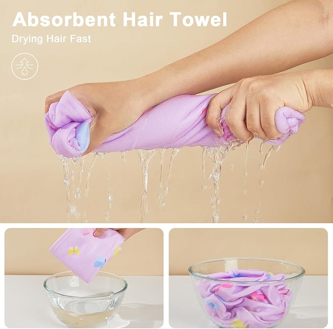 Unicorn Castle Microfiber Hair Towel - Image 2