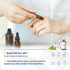 HIQILI Basil Essential Oil, 100% Pure & Natural, Diffuser in Bedroom, Mediation - Image 4