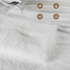 SEMAXE White Bath Towel, 100% Cotton Bath Towel - Image 3