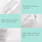 Borje White Disposable Face Masks 100 Pcs White Face Mask 3 Ply Protection Masks - Image 3