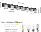 Aipsun Black Vanity Light Crystal Bathroom Lighting Fixtures Modern Bathroom - Image 5