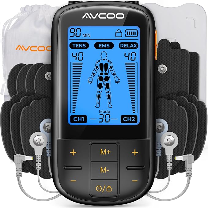 AVCOO 3-in-1 TENS Unit Muscle Stimulator by AVCOO