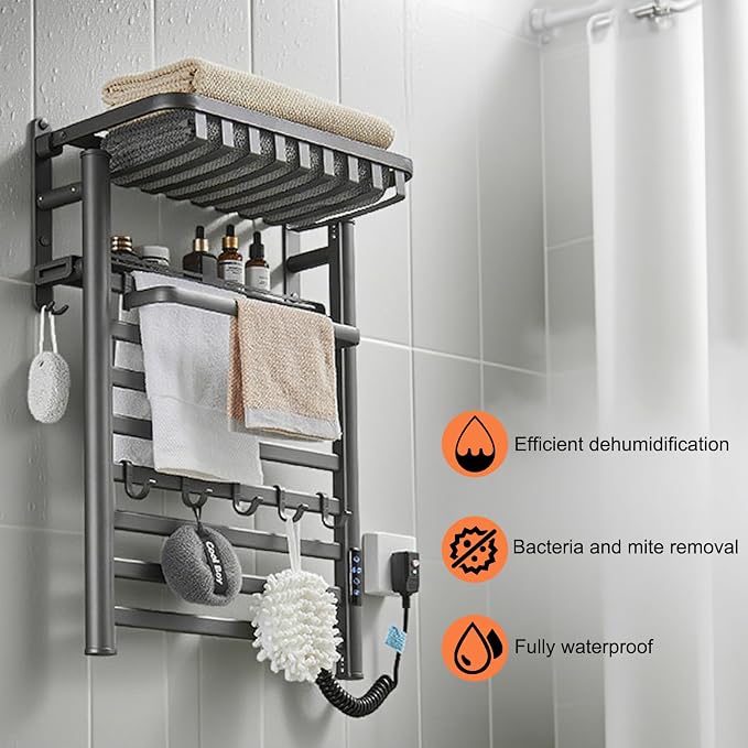 Wall Mounted Heated Towel Warmer Rack - Image 7